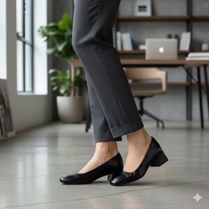 SIZE 9 NEW IN BOX Naturalizer® Womens Huntley Black 1 & 5/8 Inch Block Heel